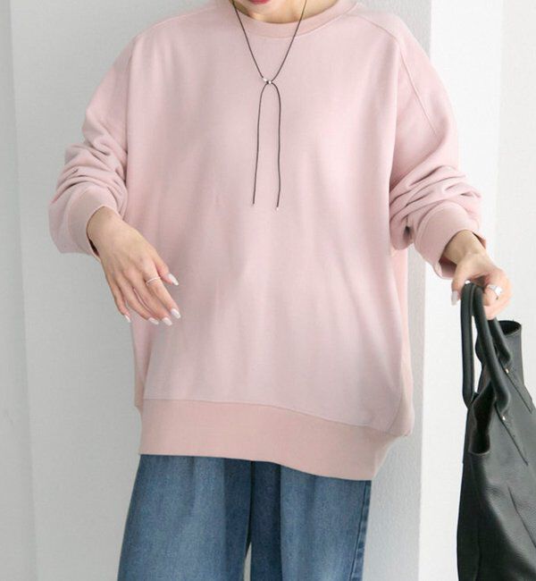  「シンプル裏起毛スウェットプルオーバー」|プルオーバー|ピンク