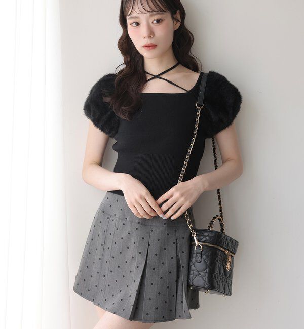  「チャーム付きキルティングバニティバッグ」|ショルダー・メッセンジャー|