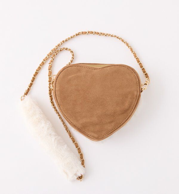  「ハートスエードロゴショルダーバッグ」|ショルダー・メッセンジャー|