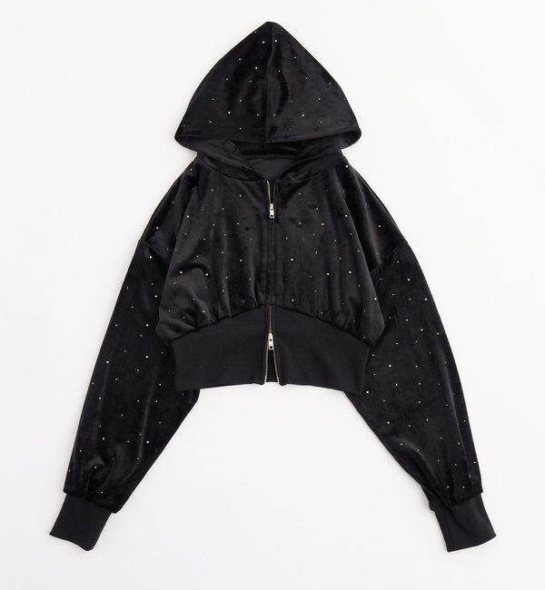  「セットアップ対応／ビジューパーカー」|プルオーバー|