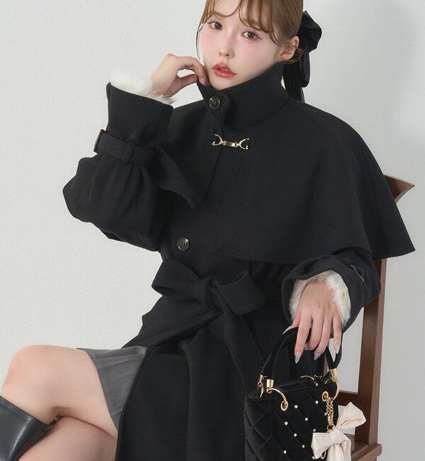  「【リバイバル/WEB限定】ケープ付きマルチウェイコート」|その他|ブラック