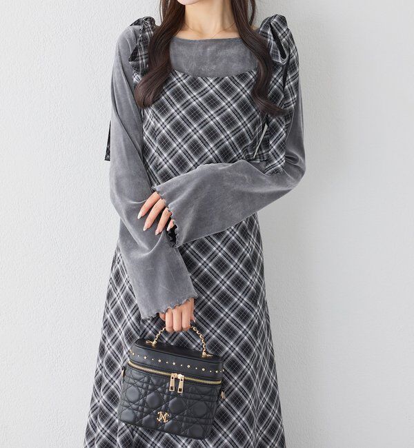  「【新色追加】着痩せ効果抜群/マイナス5キロ見えキャミワンピ」|ワンピース|