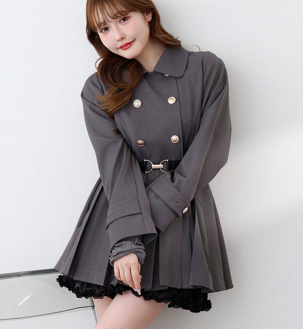  「ウエストベルトプリーツミニトレンチ」|その他|