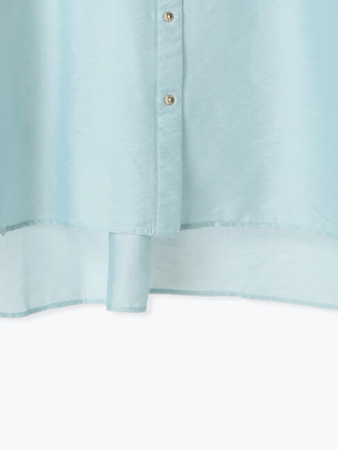 Te chichi TERRASSE「メタル釦バンドカラーオーバーシャツ」|シャツ・ブラウス|