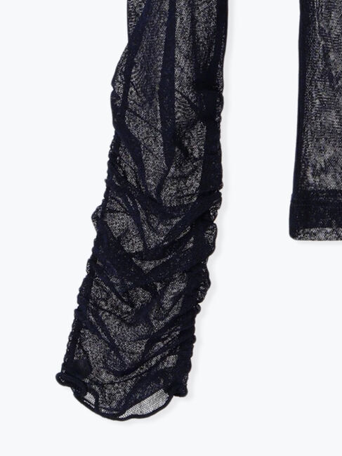 Te chichi「【宮本茉由着用】ランダムドットチュールギャザートップス」|Tシャツ・カットソー|