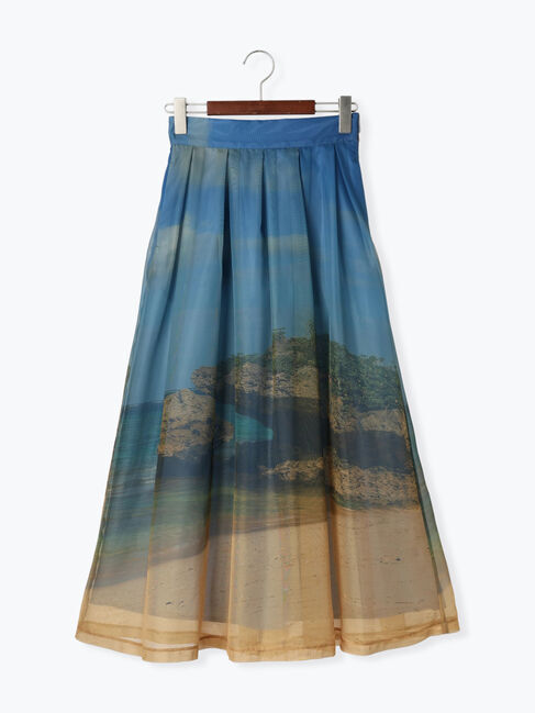 Te chichi「フォトプリントタックフレアミディスカート」|スカート|