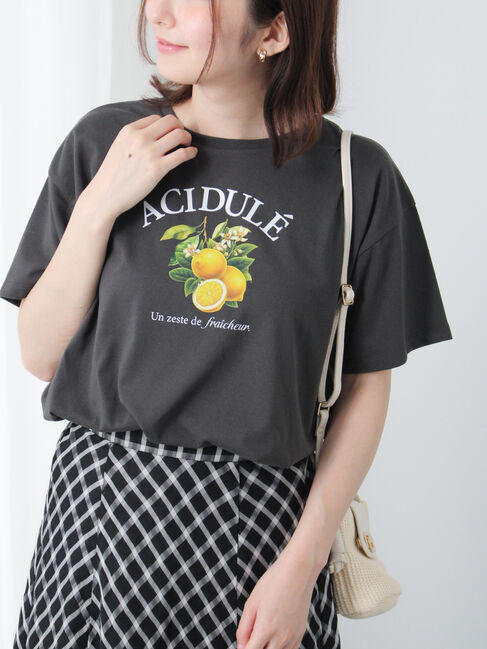 Te chichi TERRASSE「フルーツモチーフ柄Tシャツ」|Tシャツ・カットソー|