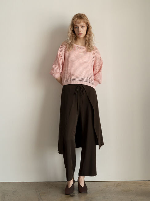 Te chichi「ラップスカートレイヤードストレートパンツ《2025Autumn catalog item》」|その他|ブラウン