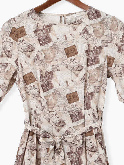 Te chichi「マップパターンプリントワンピース」|ワンピース|