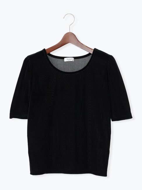 Te chichi TERRASSE「シアーベロアパフトップス」|その他|ブラック