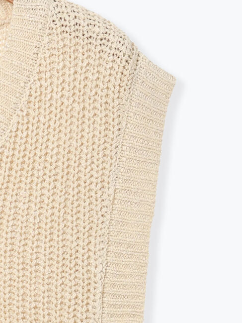 Lugnoncure「スラブヤーンVネックニットベスト」|ニット・セーター|
