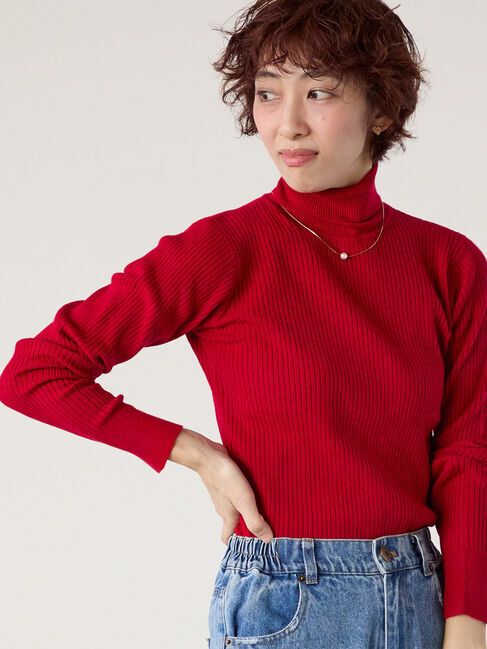 Lugnoncure「もちもちリブタートルニット」|ニット・セーター|