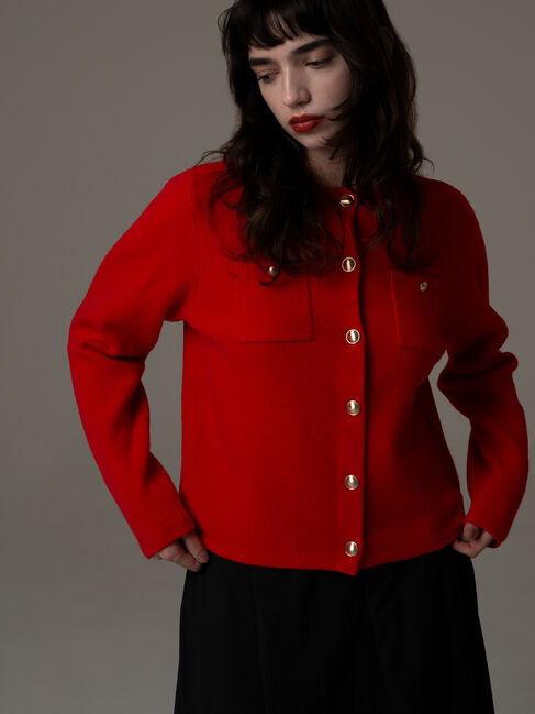 Te chichi「【R by Te chichi】ポケット付きミラノリブカーディガン《2025winter catalog item》」|カーディガン|