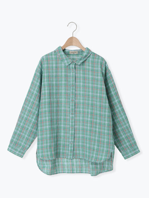 Samansa Mos2「リネンMIXレギュラーカラーシャツ」|シャツ・ブラウス|