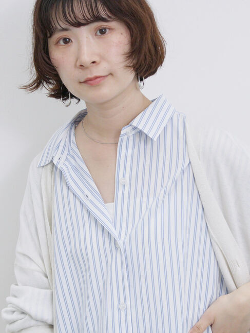 Samansa Mos2 blue「【接触冷感】マルチスタイルシャツ」|シャツ・ブラウス|