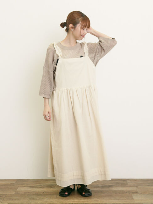 Samansa Mos2「テープロゴ刺繍ニットプルオーバー」|ニット・セーター|