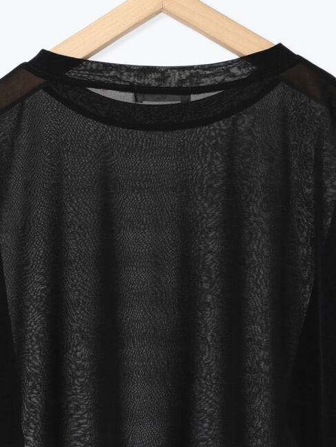 Samansa Mos2 blue「◎シアープルオーバー」|Tシャツ・カットソー|