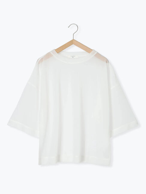 Samansa Mos2 blue「◎シアープルオーバー」|Tシャツ・カットソー|