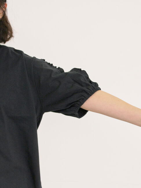 Samansa Mos2「袖タテフリルTシャツ」|Tシャツ・カットソー|