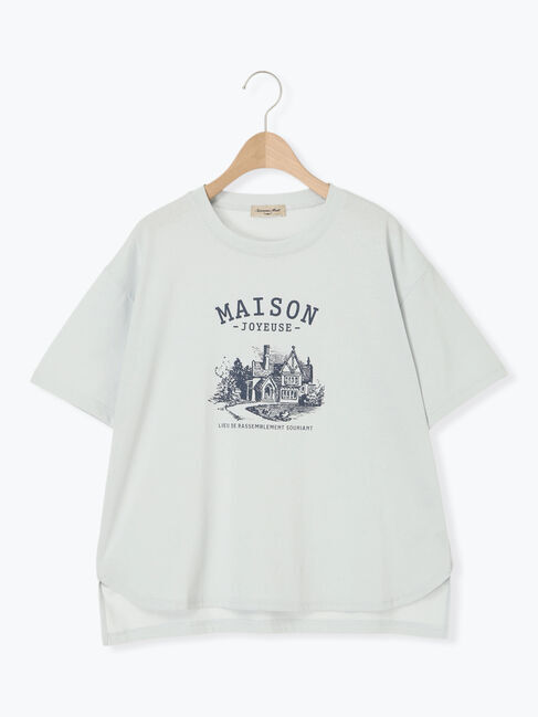 Samansa Mos2「建物プリントTシャツ」|Tシャツ・カットソー|