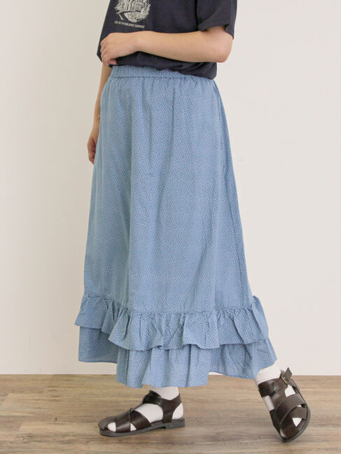 Samansa Mos2「柄アソート裾ティアードスカート」|スカート|