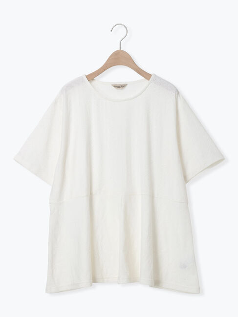 Samansa Mos2「アイレット切替フリルカットソー」|Tシャツ・カットソー|