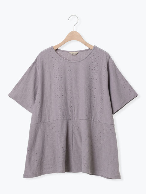 Samansa Mos2「アイレット切替フリルカットソー」|Tシャツ・カットソー|