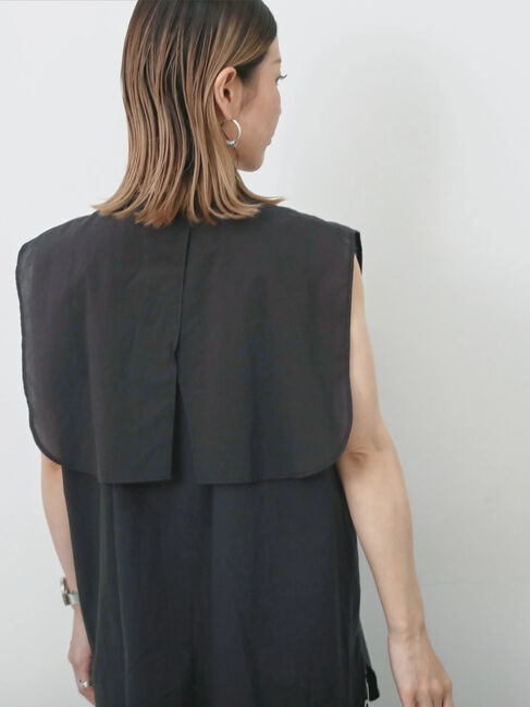 Samansa Mos2 blue「ケープブラウス」|シャツ・ブラウス|