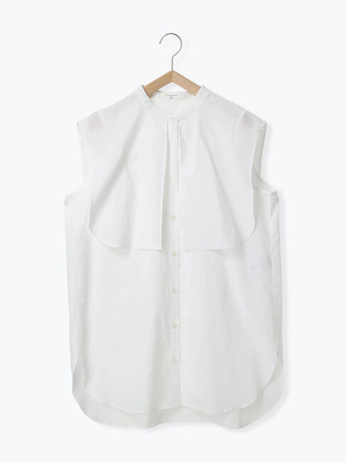 Samansa Mos2 blue「ケープブラウス」|シャツ・ブラウス|