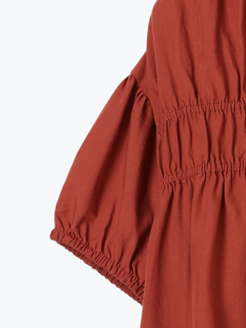 Samansa Mos2 blue「シャーリングチュニック」|シャツ・ブラウス|