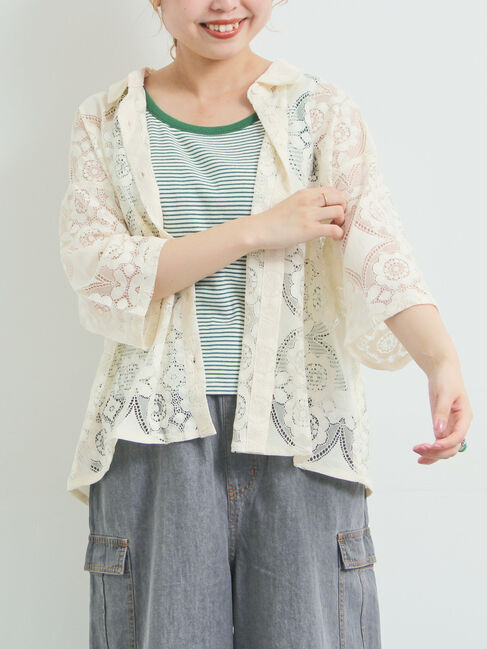 SM2「レースシャツ」|シャツ・ブラウス|クリーム