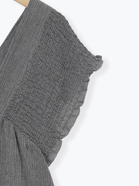 Samansa Mos2 blue「楊柳ワイドロンパース」|その他|