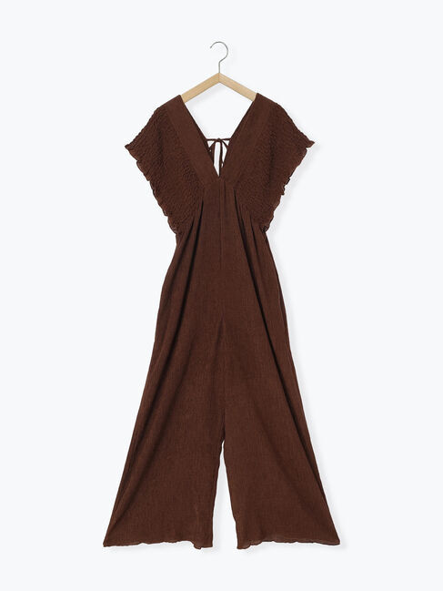 Samansa Mos2 blue「楊柳ワイドロンパース」|その他|