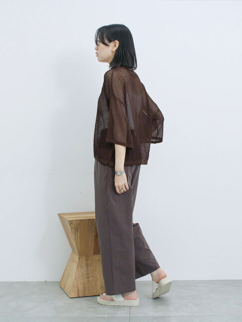 Samansa Mos2 blue「メッシュプルオーバー」|ニット・セーター|