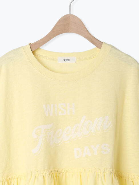 SM2「[接触冷感]切替ギャザーロゴプリントフレンチ袖Tシャツ」|Tシャツ・カットソー|