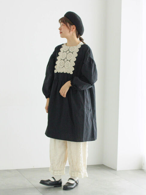 Samansa Mos2「【WEB限定】胸元レース貼りチュニック」|シャツ・ブラウス|