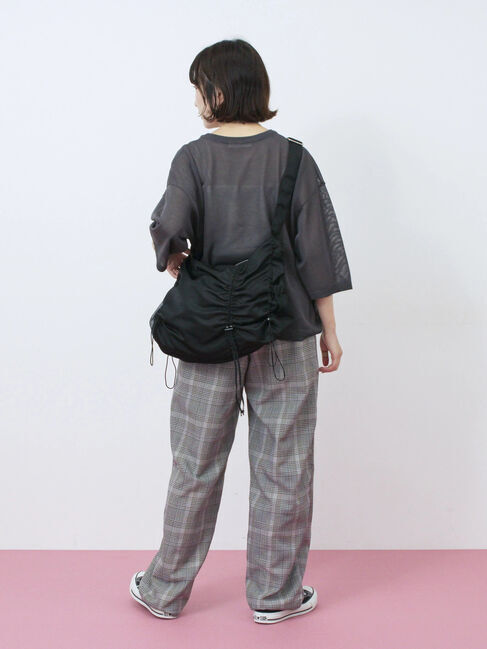 Samansa Mos2 blue「ナイロンシャーリングバッグ」|その他|