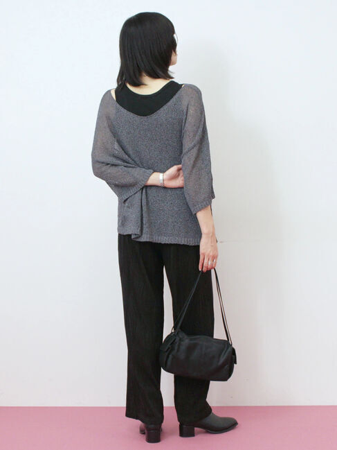 Samansa Mos2 blue「ウェーブカットパンツ」|その他|