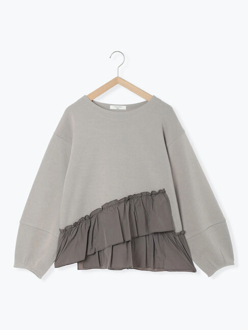 Samansa Mos2 blue「ペプラムドッキングプルオーバー」|Tシャツ・カットソー|