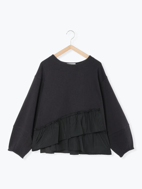 Samansa Mos2 blue「ペプラムドッキングプルオーバー」|Tシャツ・カットソー|