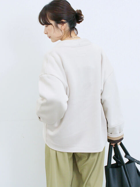 Samansa Mos2 blue「【マシンウォッシャブル】マルチスタイルボンディングブルゾン」|ブルゾン・スタジャン|