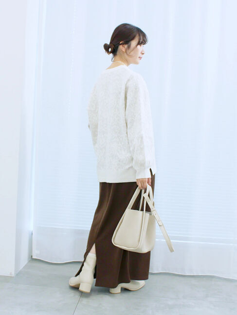 Samansa Mos2 blue「カットリブナロースカート」|スカート|