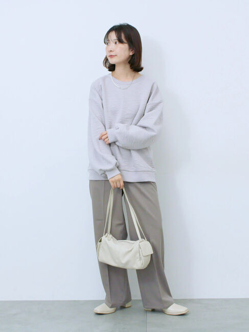 Samansa Mos2 blue「ジャガードダンボールプルオーバー」|Tシャツ・カットソー|