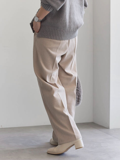 Samansa Mos2 blue「ヘリンボーンストレートパンツ」|その他|