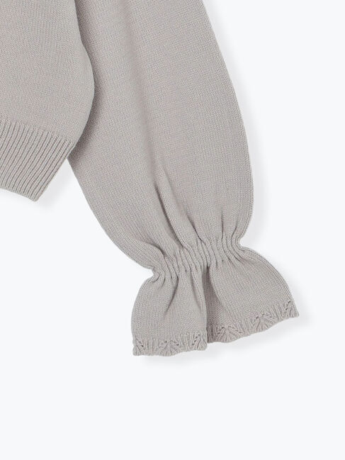 Samansa Mos2「透かし柄切替レースニット」|ニット・セーター|