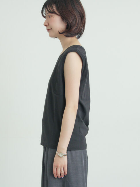 Samansa Mos2「【汗染み防止】ノースリーブTシャツ」|Tシャツ・カットソー|