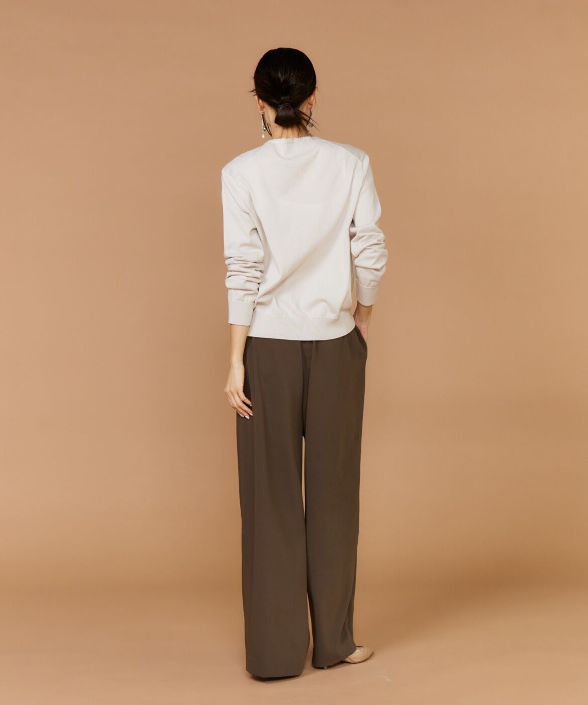 INED「FF30ゲージクルーネックカーディガン　　　」|カーディガン|