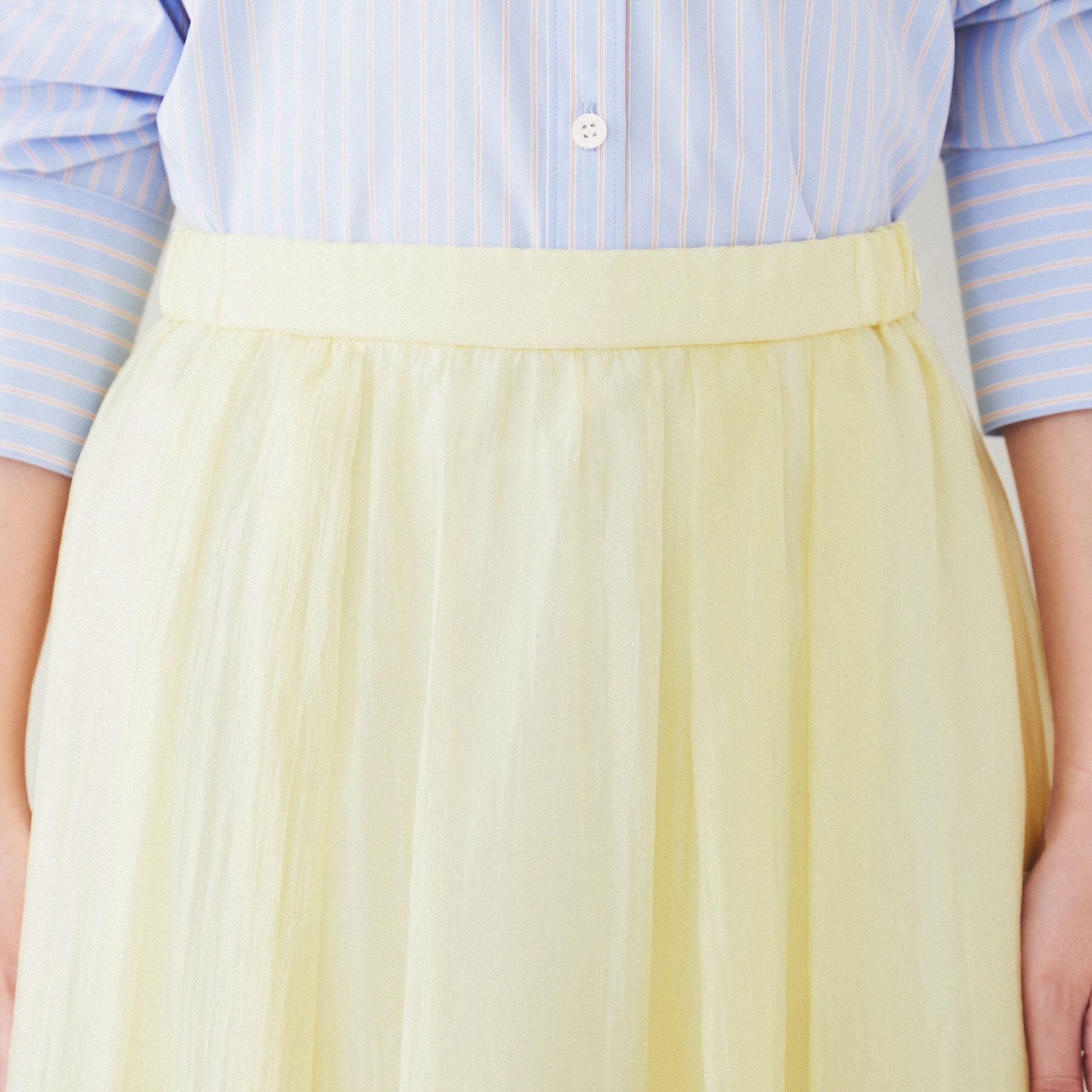 UNTITLED「【後ろウエストゴム/洗える】シアーローンロングスカート」|スカート|