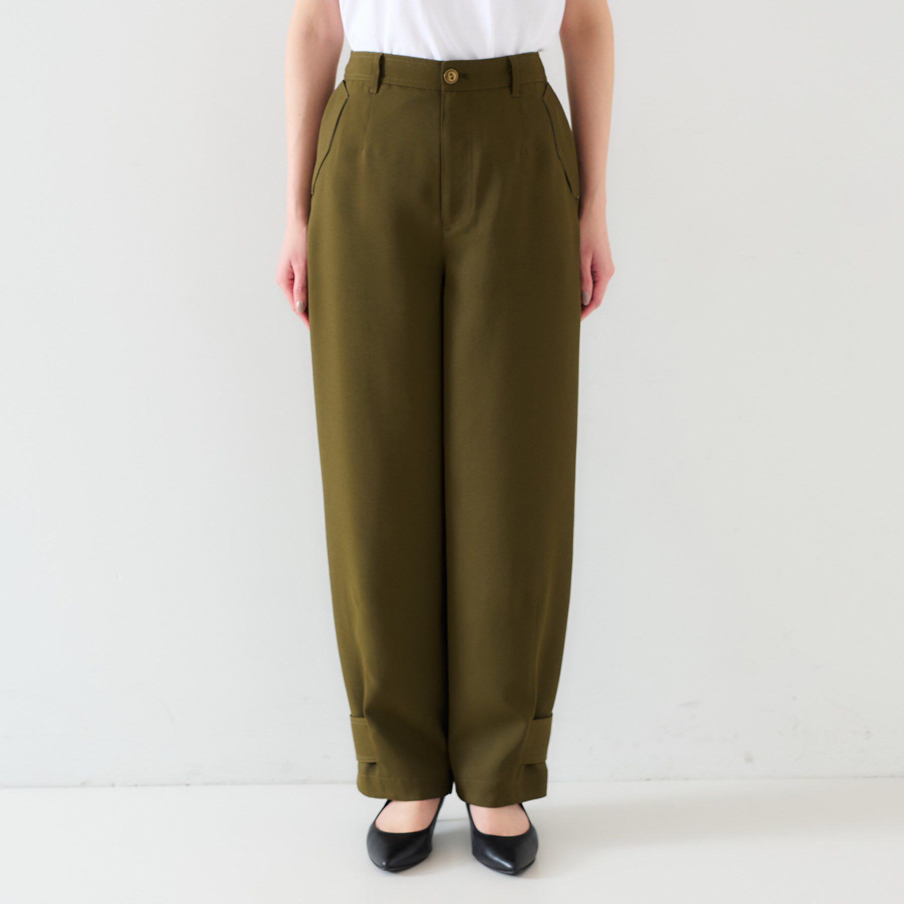 UNTITLED「【トレンド/手洗い可】ミリタリーライク カーブパンツ」|その他|