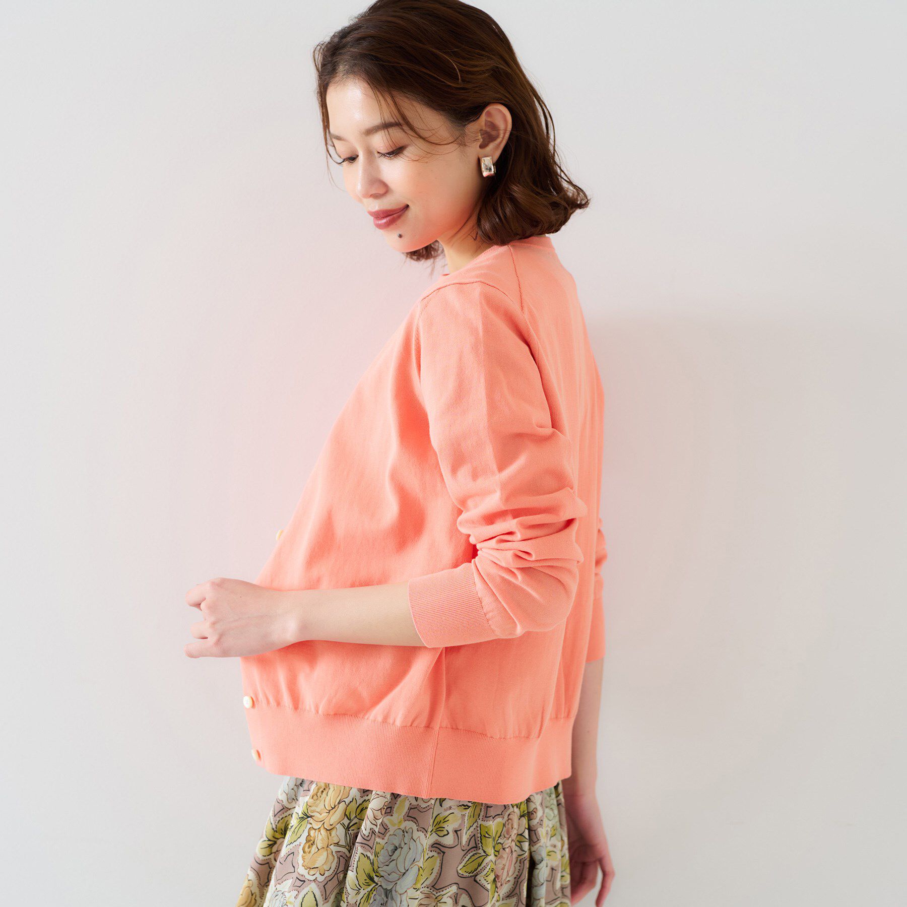 UNTITLED「【11色展開/コットン100/アンサンブル可能】クルーカーディガン」|カーディガン|